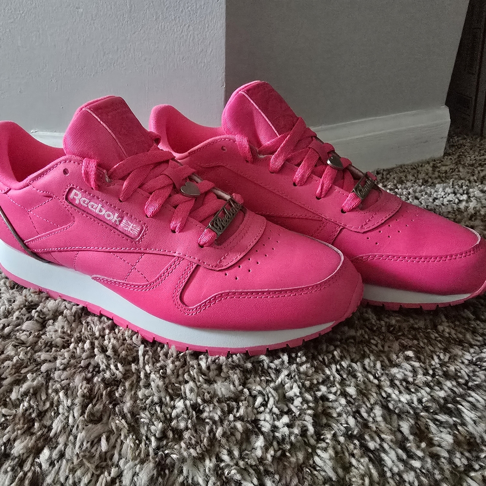 Hot Pink Reebok Classic Sneakers